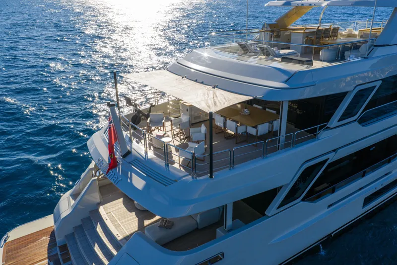 Slide: The Image of Luxurious 2023 Cantiere Delle Marche RJ 115 yacht cruising on open sea. - 5