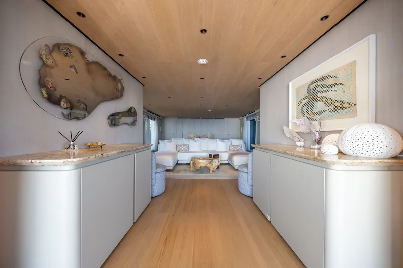 Slide: The Image of Luxurious interior of 2023 Cantiere Delle Marche RJ 115 yacht, featuring elegant decor and modern design. - 18