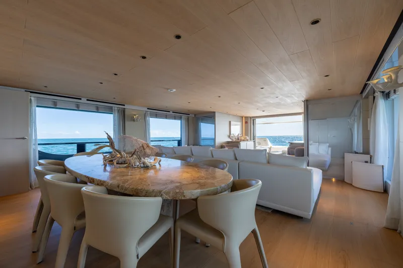 Slide: The Image of Luxurious interior of 2023 Cantiere Delle Marche RJ 115 yacht with ocean view. - 21