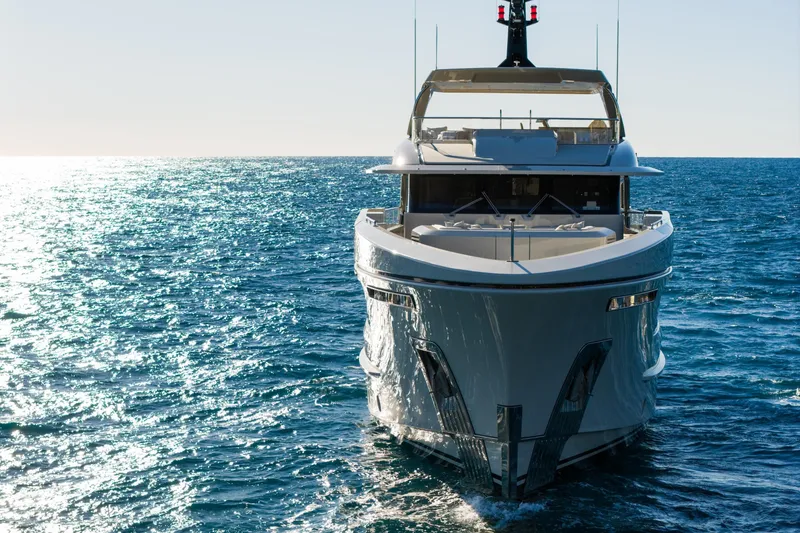 Slide: The Image of Luxury yacht Cantiere Delle Marche RJ 115, 2023 model, cruising on open sea. - 38