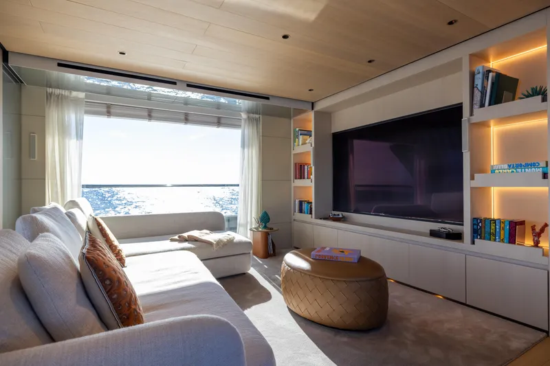 Slide: The Image of Luxurious interior of 2023 Cantiere Delle Marche RJ 115 yacht with ocean view. - 31