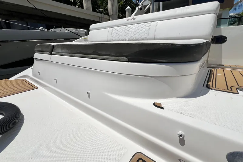 Slide: The Image of 2019 Sea Ray SDX 270 Outboard boat with sleek seating and modern design. - 97