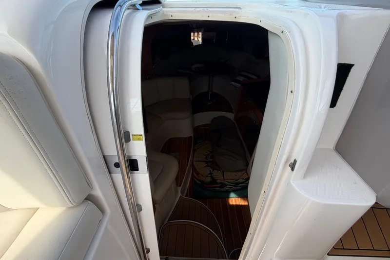 Slide: The Image of Interior view of 2008 Chaparral Signature 290 boat cabin entrance. - 20