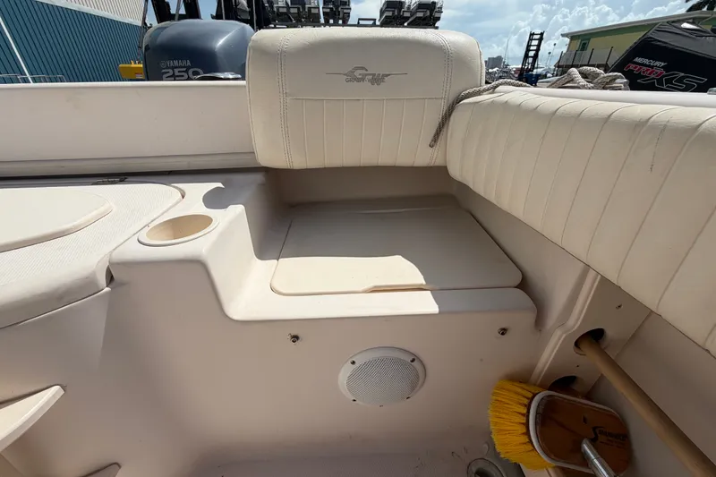 Slide: The Image of Interior of a 2008 Grady-White Seafarer 226 boat with seating and storage. - 60