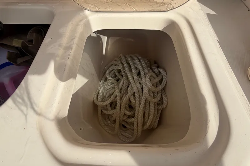 Slide: The Image of A rope is stored in a compartment on a boat. - 19