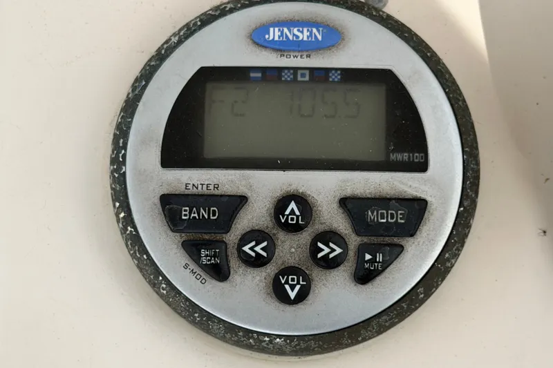 Slide: The Image of Jensen MWR100 marine radio control on 2008 Grady-White Seafarer 228 boat. - 40