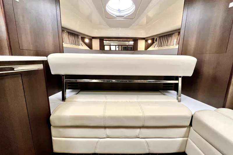 Slide: The Image of Interior of 2018 Monterey 355 Sport Yacht with elegant seating and modern design. - 91