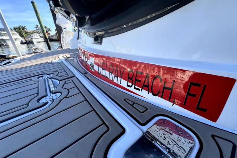 Slide: The Image of 2018 Monterey 355 Sport Yacht docked in Delray Beach, FL marina. - 31