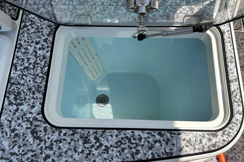 Slide: The Image of Interior view of 2018 World Cat 320 CC boat. - 19