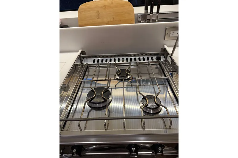 Slide: The Image of Stainless steel stove on 2020 Jeanneau Sun Odyssey 490 yacht. - 30