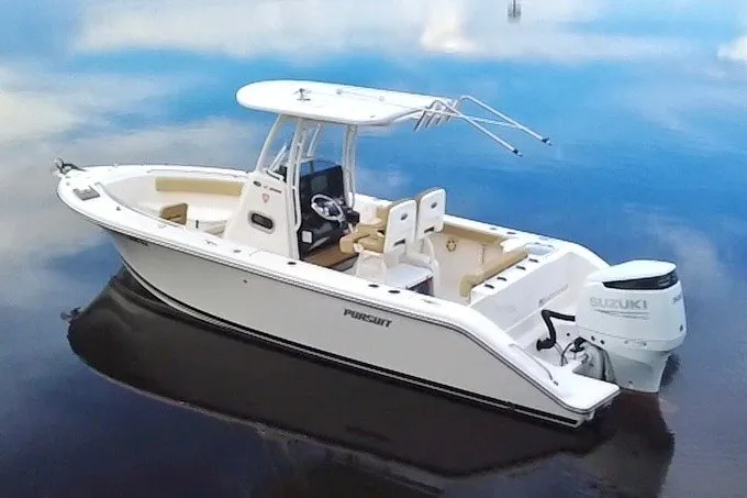 Slide: The Image of 2017 Pursuit C 238 Center Console op kalm water. - 22