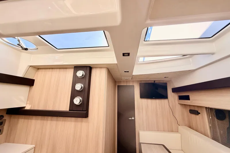 Slide: The Image of Luxurious interior of 2016 Cranchi M44 HT yacht with modern design and skylights. - 78