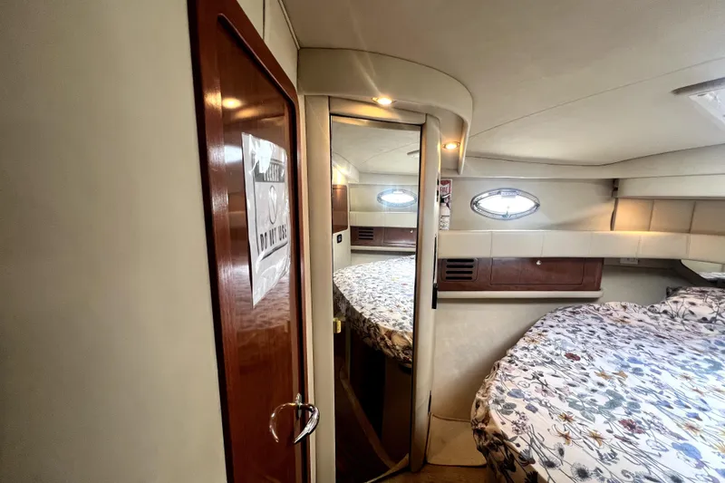 Slide: The Image of Luxurious cabin interior of 2002 Sea Ray 450 Express Bridge yacht. - 21