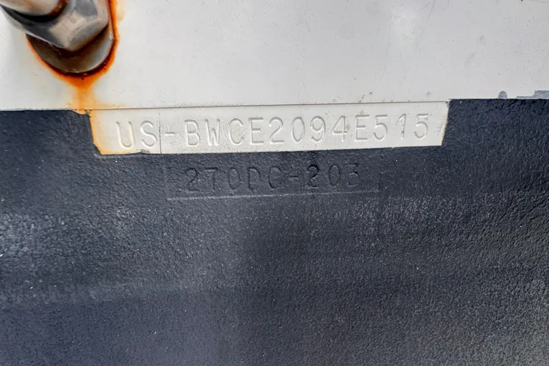 Slide: The Image of Hull identification number on a 2015 Boston Whaler 270 Vantage boat. - 117
