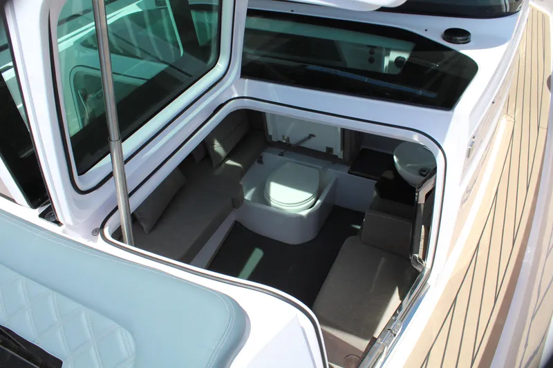 Slide: The Image of Interior view of 2022 Axopar 37 XC Cross Cabin Brabus boat. - 37