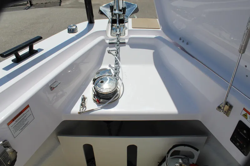 Slide: The Image of 2022 Axopar 37 XC Cross Cabin Brabus anchor compartment. - 44