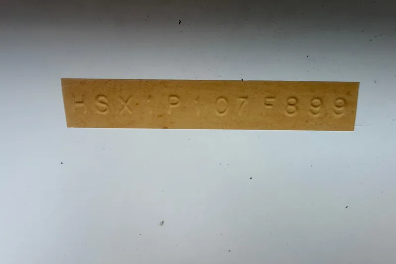 Slide: The Image of Hull identification number on a 1999 Hydra-Sports 2000 CC boat. - 48