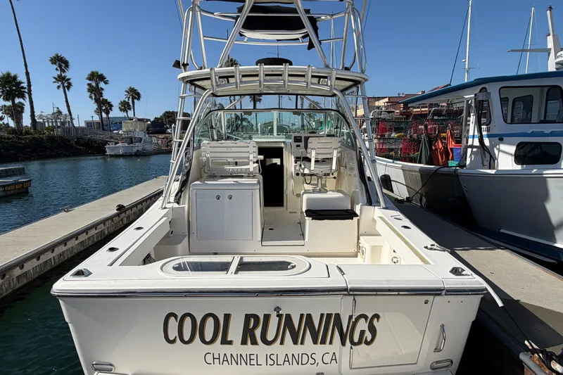 Slide: The Image of 2007 Rampage 30 Express boat docked at Channel Islands marina. - 15