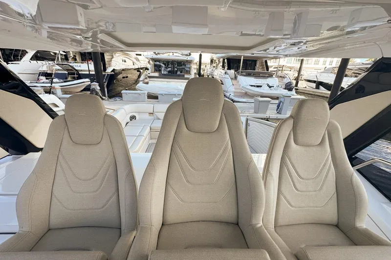 Slide: The Image of Luxury seating on 2023 Azimut Verve 47 yacht, showcasing elegant design and comfort. - 60