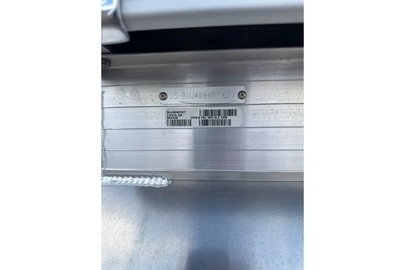 Slide: The Image of Hull identification number on 2027 Sun Tracker Party Barge 16 DLX pontoon boat. - 17