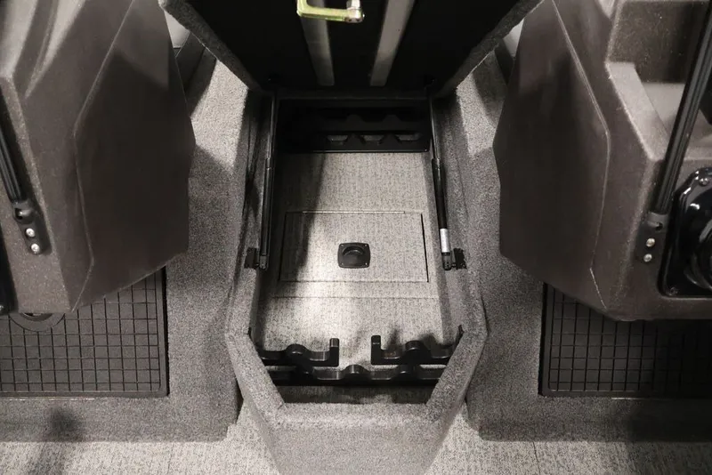Slide: The Image of 2022 Tracker Targa V-19 WT boat interior storage compartment. - 16