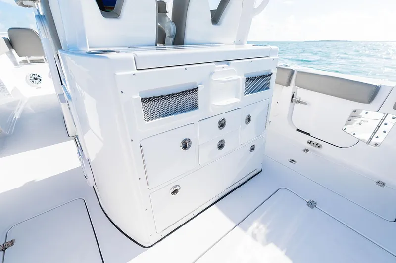 Slide: The Image of Manufacturer Provided Image: 2025 Sportsman Open 282 Center Console boat interior with storage compartments. - 13