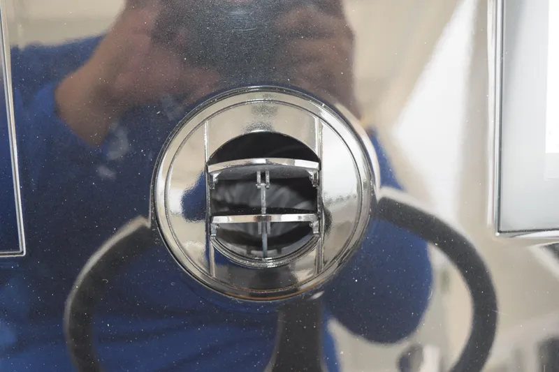 Slide: The Image of Close-up of a 2022 Pursuit OS 355 Offshore boat's air vent detail. - 280