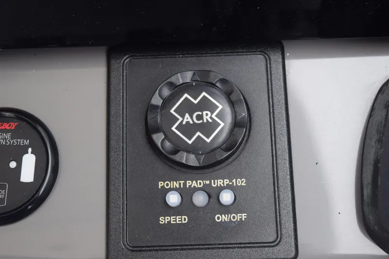 Slide: The Image of Control panel of 2022 Pursuit OS 355 Offshore boat with ACR Point Pad URP-102. - 287