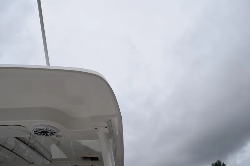Slide: The Image of 2022 Pursuit OS 355 Offshore boat against cloudy sky background. - 157