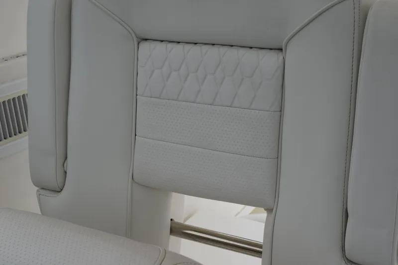 Slide: The Image of 2022 Pursuit OS 355 Offshore boat seat with elegant stitching and modern design. - 255