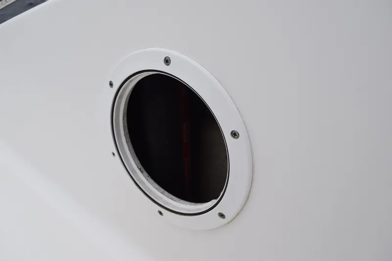 Slide: The Image of Porthole on 2022 Pursuit OS 355 Offshore boat, showcasing sleek design. - 84