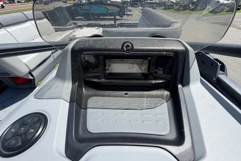Slide: The Image of 2023 Sea-Doo Switch Cruise 21 dashboard with controls and display panel. - 39