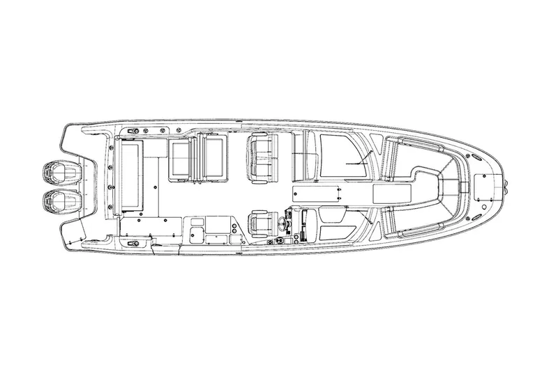 Slide: The Image of Manufacturer Provided Image: Top view layout of 2021 Boston Whaler 320 Vantage boat. - 13