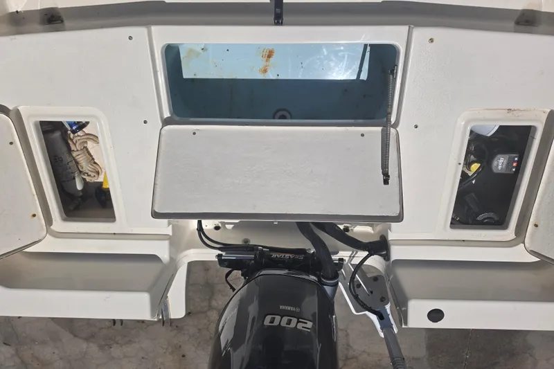 Slide: The Image of 2021 Bulls Bay 2200 boat stern with Yamaha 200 outboard motor. - 82