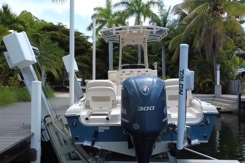Slide: The Image of 2021 Grady-White 251 Coastal Explorer boat docked with Yamaha 300 engine. - 17