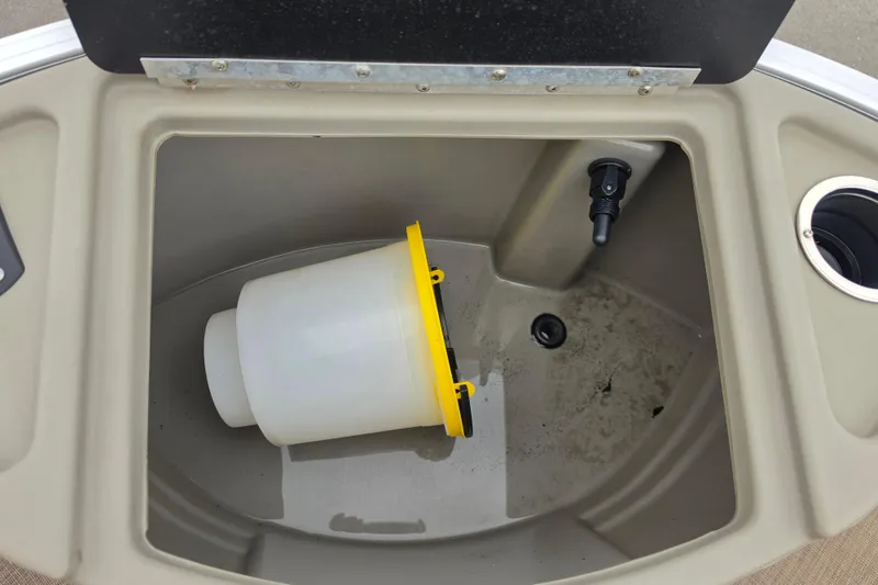 Slide: The Image of Livewell compartment in 2023 Sun Tracker Bass Buggy 18 DLX boat. - 32