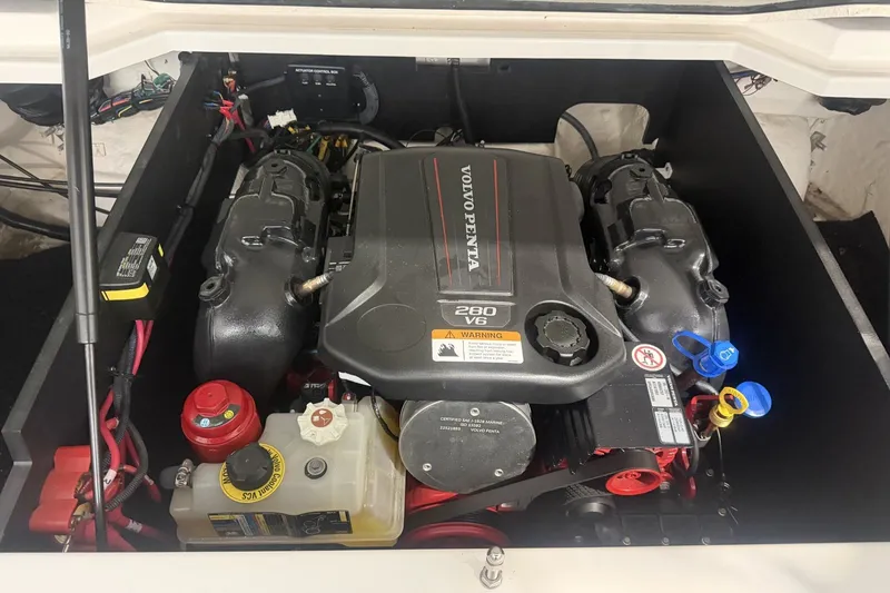 Slide: The Image of Engine compartment of a 2021 Regal LS2 with Volvo Penta 280 V6 engine. - 8