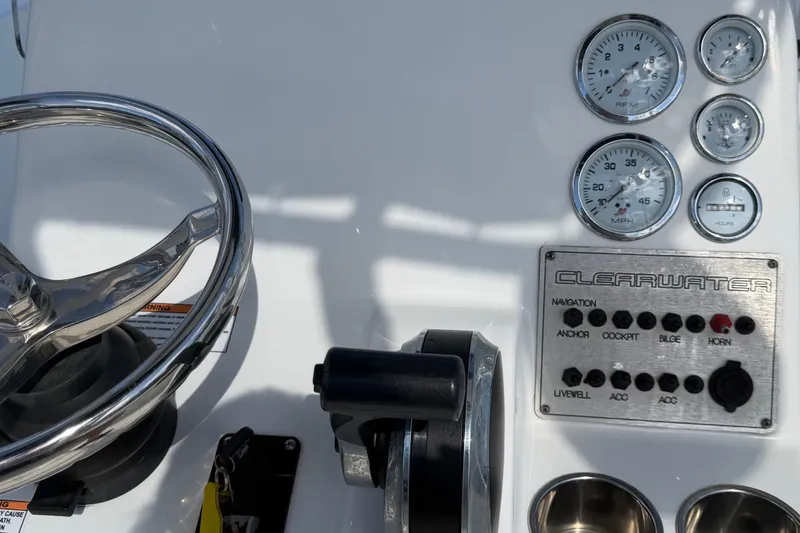 Slide: The Image of Clearwater 2000 Center Console 2020 dashboard with steering wheel and control panel. - 37