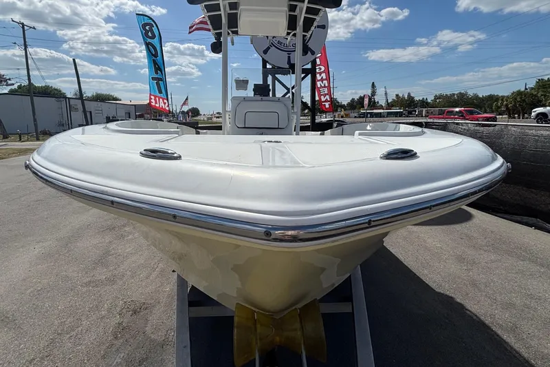 Slide: The Image of 2020 Clearwater 2000 Center Console boat on display at a sale event. - 17