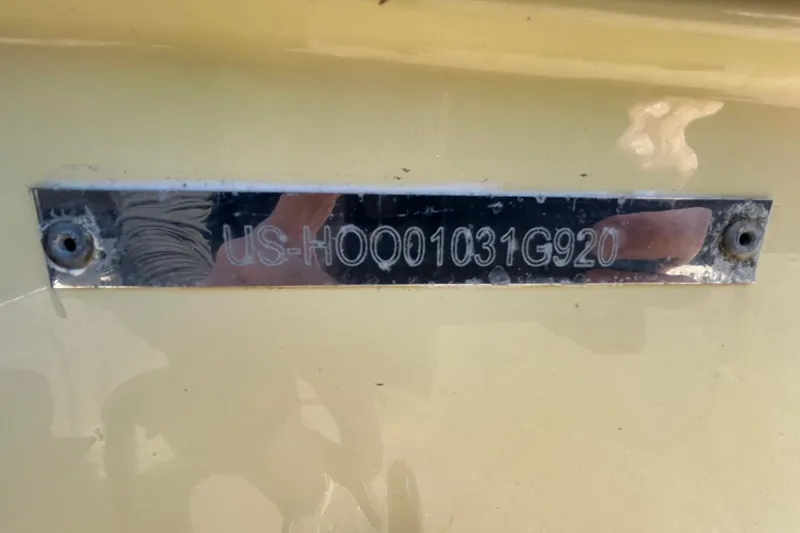 Slide: The Image of Hull identification number on a 2020 Clearwater 2000 Center Console boat. - 101