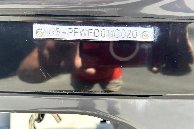 Slide: The Image of Hull identification number on a 2020 Four Winns HD220 boat. - 67