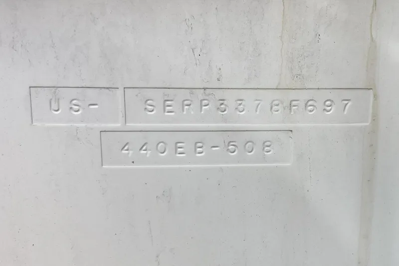 Slide: The Image of Hull identification number on 1997 Sea Ray 450 Express Bridge boat. - 34