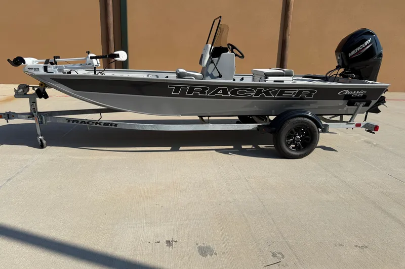 The Image of 2027 Tracker Bass Tracker Classic CC boat on trailer, side view. - 0