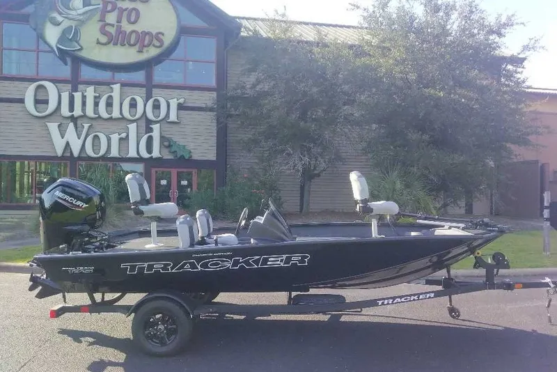 The Image of 2027 Tracker Pro Team 175 Crappie Edition boat outside Bass Pro Shops Outdoor World. - 0