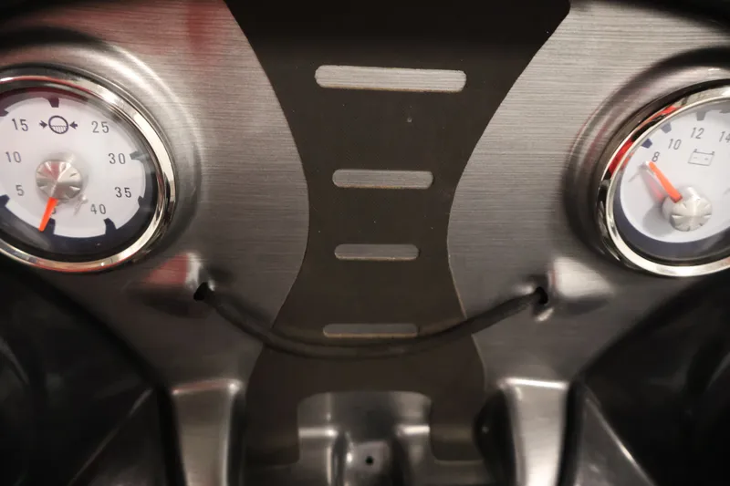 Slide: The Image of Dashboard gauges of a 2019 Tracker Pro Team 175 TXW boat. - 27