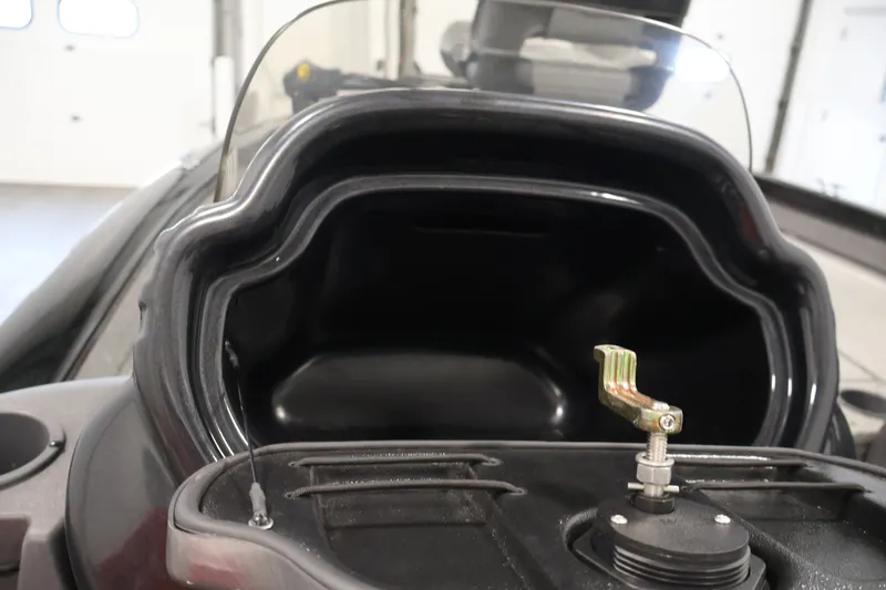 Slide: The Image of 2019 Tracker Pro Team 175 TXW boat dashboard with control lever. - 34