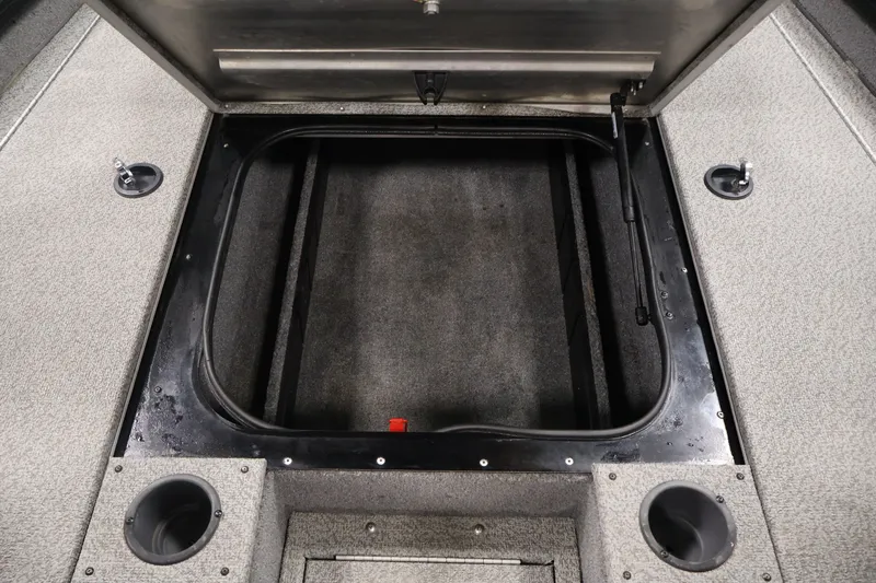 Slide: The Image of Open storage compartment in 2019 Tracker Pro Team 175 TXW boat interior. - 21