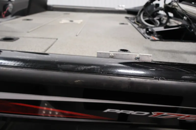 Slide: The Image of 2019 Tracker Pro Team 175 TXW boat deck and railing detail. - 53