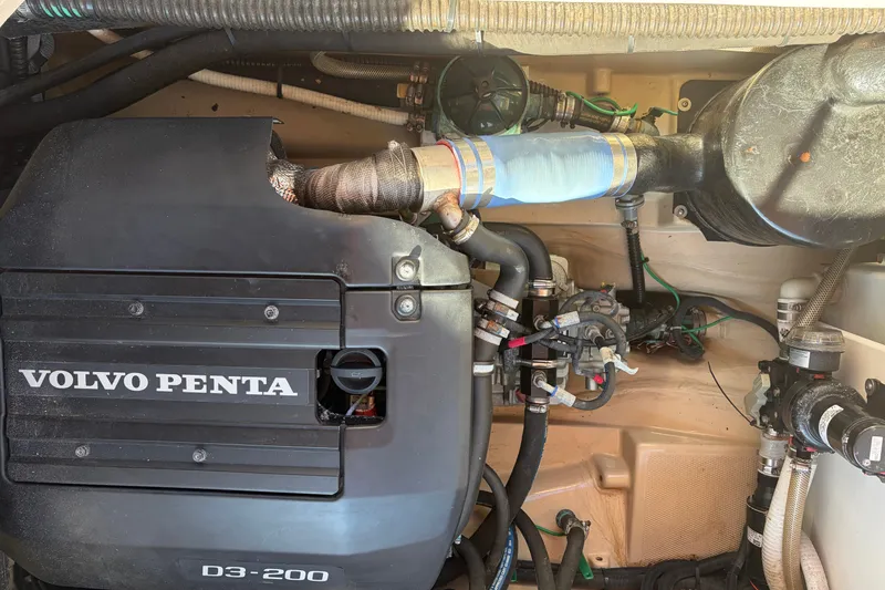 Slide: The Image of Engine compartment of a 2017 Ranger Tugs R-27 with Volvo Penta D3-200 engine. - 60