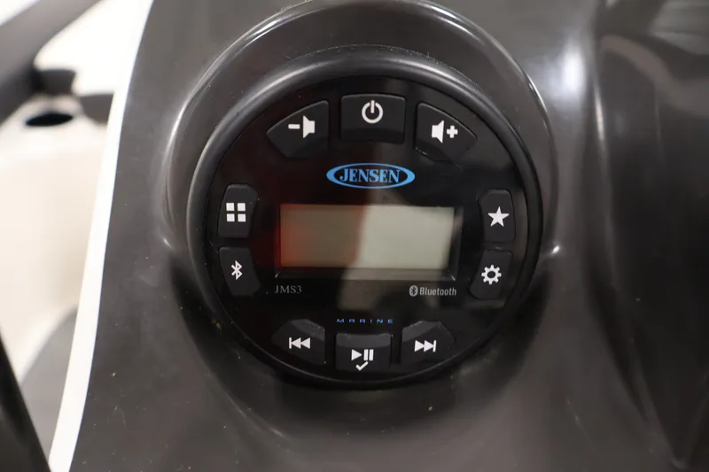 Slide: The Image of Jensen marine audio system on 2020 Bayliner VR4 Bowrider I/O dashboard. - 20